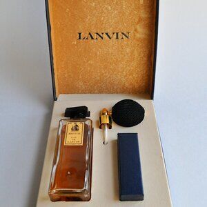 Eau de Lanvin Arpege vintage perfume atomizer gift set France 50s 2 oz original